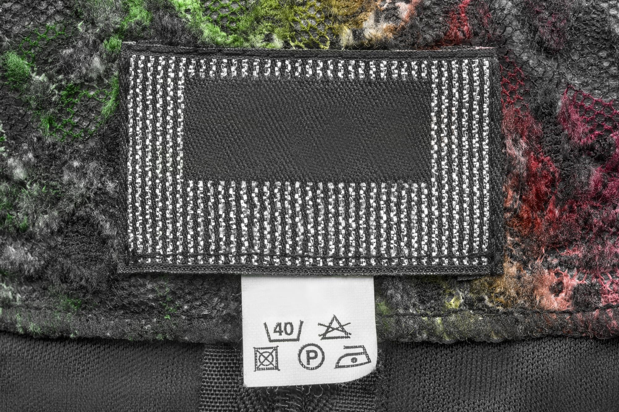 Samples of embroidered patches and apparel